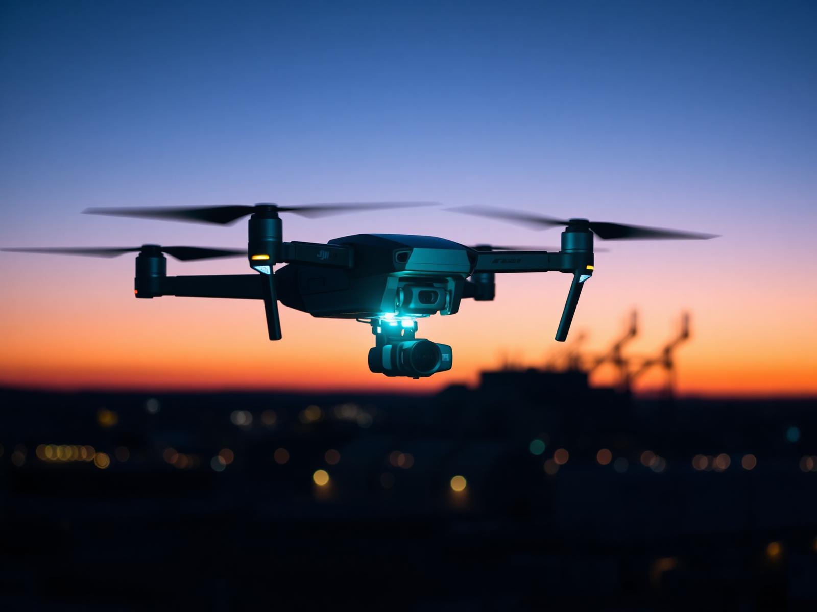 DJI Matrice em operação noturna